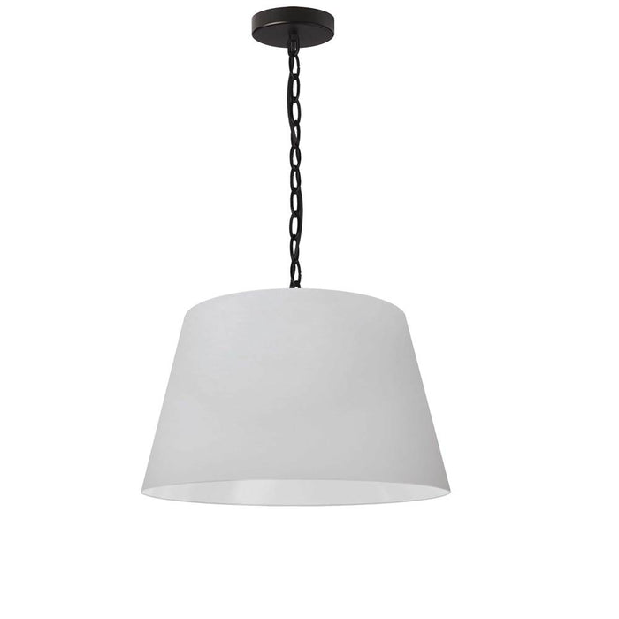 1LT Brynn Small Pendant, JTone WHT Shade, Black