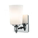 Alton Road 1-Light Vanity Lamp in Chrome with Opal Glass