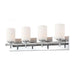 Barro 4-Light Vanity Sconce in Chrome with White Opal Glass