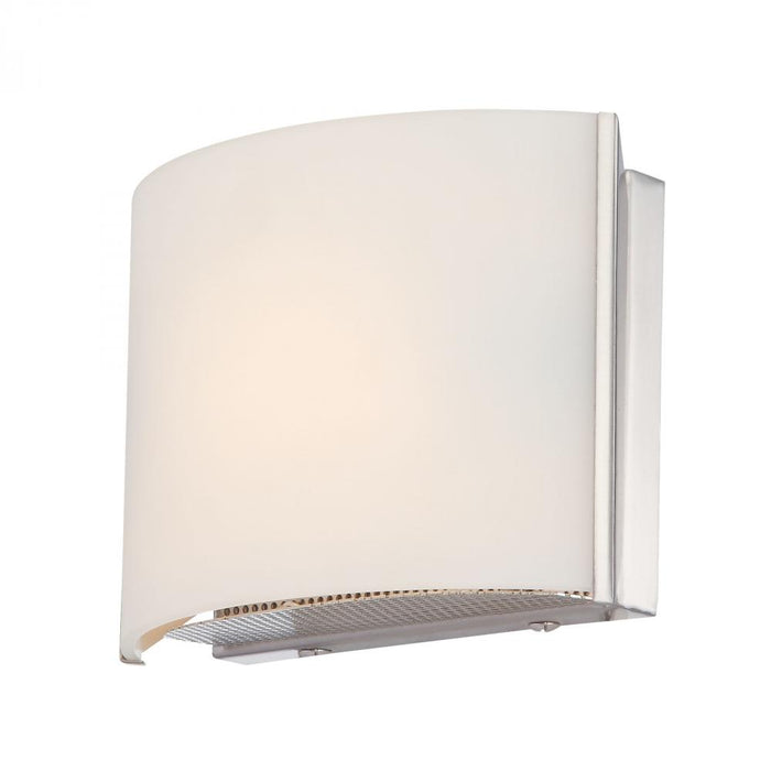 Pandora 1-Light Vanity Sconce in Chrome with White Opal Glass