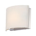 Pandora 1-Light Vanity Sconce in Chrome with White Opal Glass