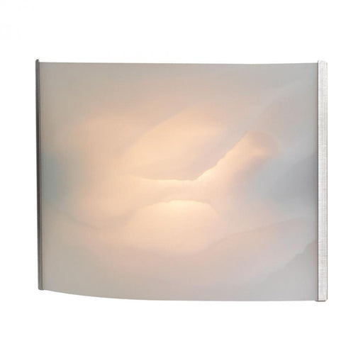 Pannelli 1-Light Vanity Sconce in Stainless Steel with Hand-formed White Alabaster Glass