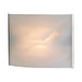 Pannelli 1-Light Vanity Sconce in Stainless Steel with Hand-formed White Alabaster Glass