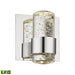 Surrey 1-Light Vanity Lamp in Chrome with Clear Bubble Glass - Integrated LED