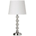 1LT Table Lamp Cut Crystal Ball w/Wht Shd