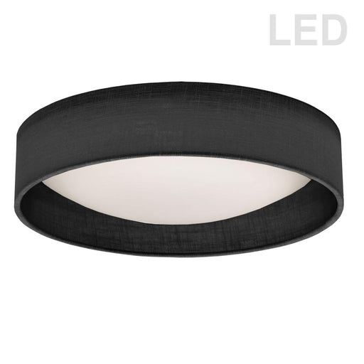 15" Flush Mount, BK/CLR shade