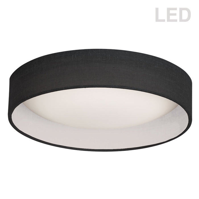 15" Flush Mount, Black Shade