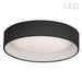 15" Flush Mount, Black Shade