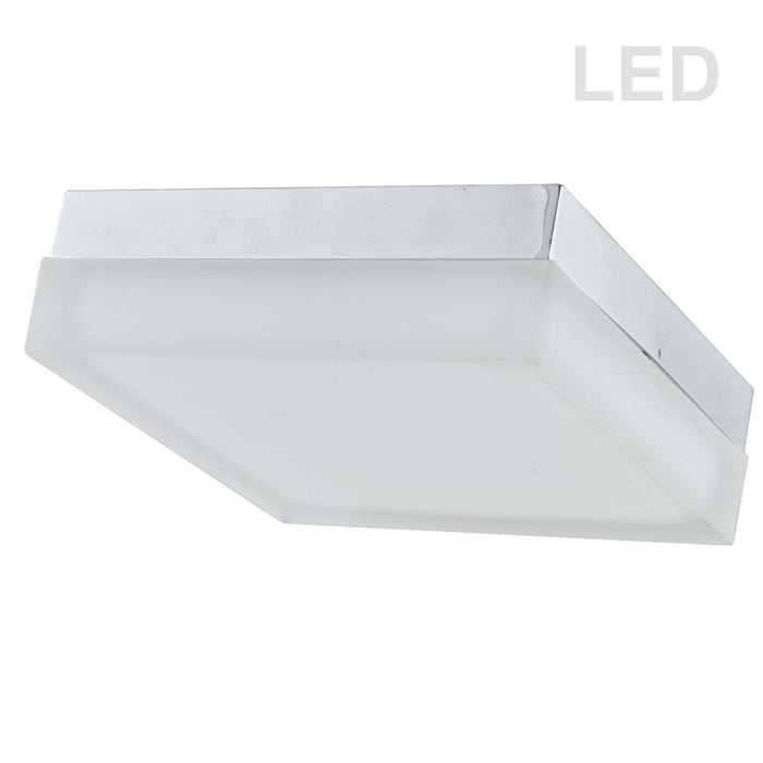 11" Square Ceiling Flush, 20W, Satin Nickel