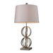 Donora Table Lamp in Silver Leaf with Milano Off-white Shade