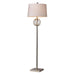 Donora Floor Lamp in Silver Leaf with Milano Off-white Shade