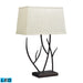 Winter Harbour Hammered Iron Table Lamp in Bronze - LED