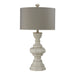 Parisian Plaster Finish Table Lamp with Light Grey Shade