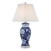 Hand-painted Table Lamp in Blue and White with Acrylic Base