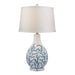 Sixpenny Blue Coral Table Lamp in White