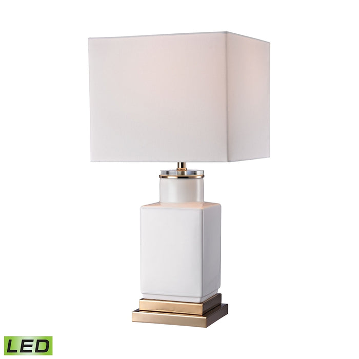 Small White Cube Table Lamp - LED