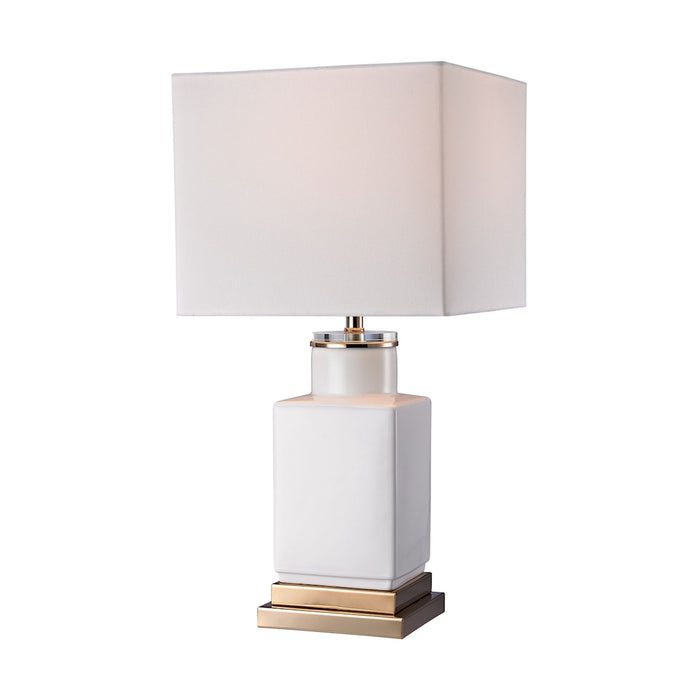 Small White Cube Table Lamp