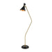 Virtuoso Floor Lamp in Matte Black and Aged Brass