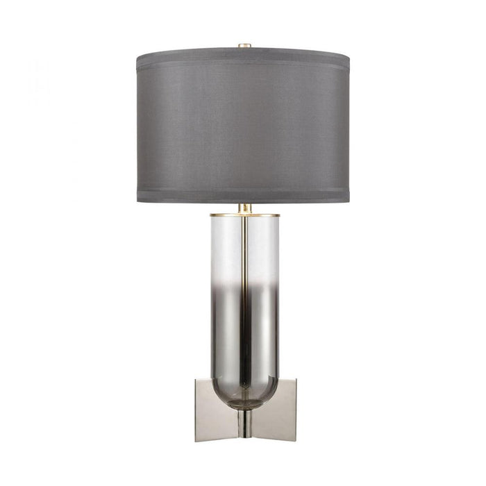 Glass Rocket Table Lamp in Clear and Chrome