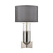 Glass Rocket Table Lamp in Clear and Chrome