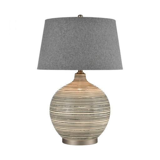 Event Table Lamp in Grey and Off-white and Pewter