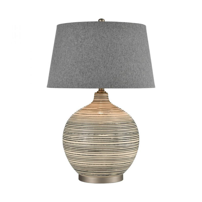 Event Table Lamp in Grey and Off-white and Pewter