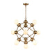 Grow from Here 10-Light Chandelier in Satin Brass