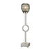 Alert Table Lamp in Antique Silver Leaf with Hand-formed Glass