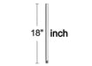 Downrod  1/2INx18IN CH