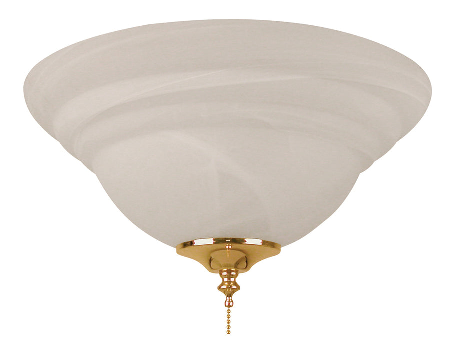 Alabaster Glass w/2x9w LED, w/6 Finials