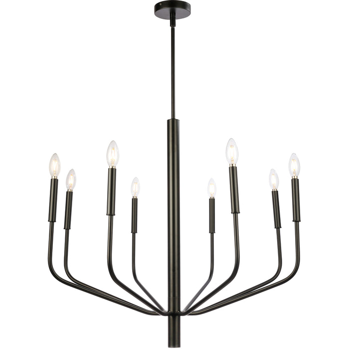 8LT Chandelier, MB Finish