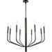 8LT Chandelier, MB Finish