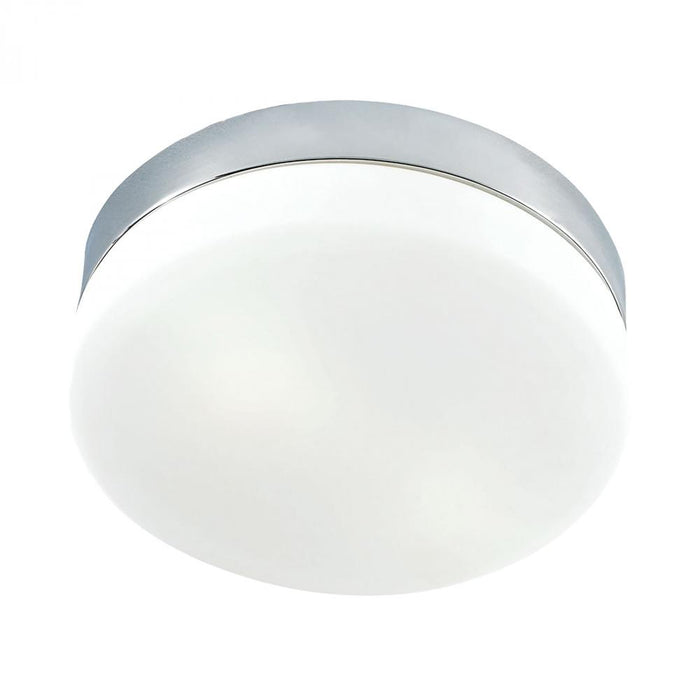 Disc 2-Light Flush Mount in Metallic Grey with White Opal Glass - Medium