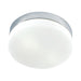 Disc 2-Light Flush Mount in Metallic Grey with White Opal Glass - Medium