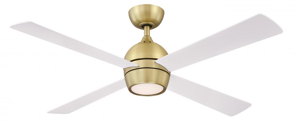 Kwad - 52" - Brushed Satin Brass with Light