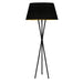 1LT Gabriela Floor lamp, JTone BLK/GLD Shade, MB