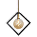 1LT Halogen Pendant MB & VB w/ Champagne Glass