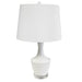 1LT Incandescent Table Lamp, WH w/ WH Shade