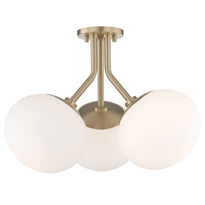 3 LIGHT SEMI FLUSH