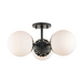 3 LIGHT SEMI FLUSH