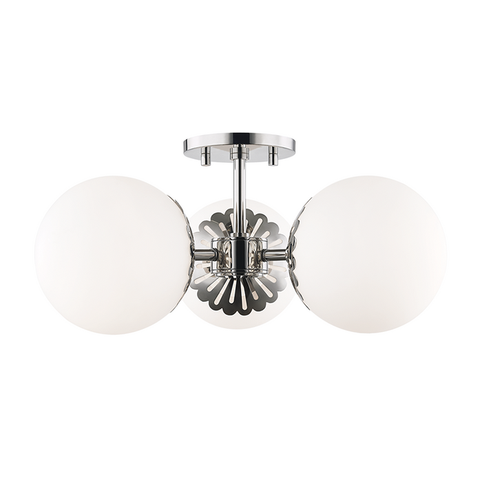 3 LIGHT SEMI FLUSH