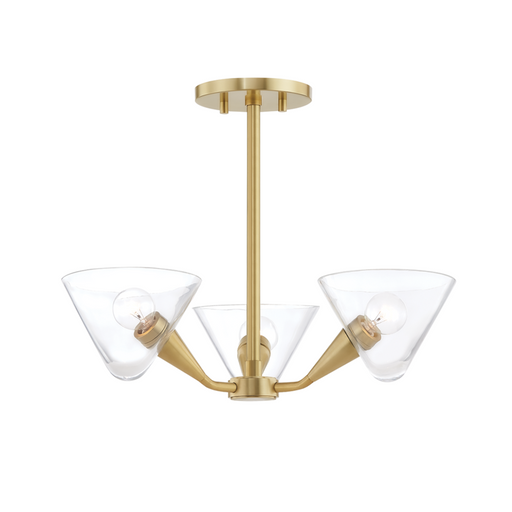 3 LIGHT SEMI FLUSH