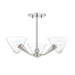 3 LIGHT SEMI FLUSH