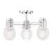 3 LIGHT SEMI FLUSH