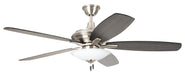 52" Ceiling Fan w/Flat Black/Greywood Blades, LED Light Kit