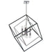 8LT Pendant, Polished Chrome & Matte Black Finish