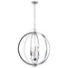 6LT Fixture, Polished Chrome w/Jewelled Accents