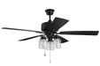 52" Ceiling Fan w/Blades & 3x4W LED Light Kit