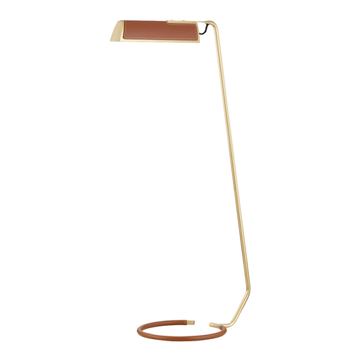 1 LIGHT FLOOR LAMP W/ SADDLE LEATHER