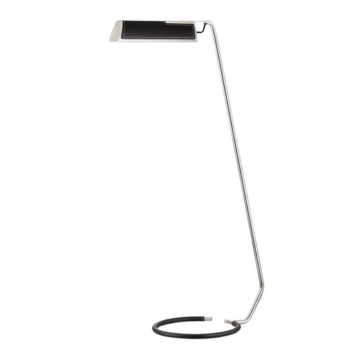 1 LIGHT FLOOR LAMP W/ BLACK LEATHER